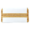 Decorative gold headband on a white background
