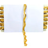 Decorative gold belt with sequins on a white background