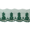 Green Embroidered Organza Lace For Dresses Decoration Only At Woven Lace & Border Reatilers and Manufactures In Surat