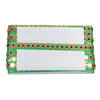 Green clutch with gold embellishments on a white background