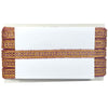 Decorative purple and gold border on a white background