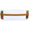 Decorative band with gold and pink pattern on a white background