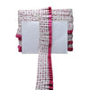 Exclusive White with Hot Pink Satin Silk Frill For Polka , Dupatta Jaquard Laces Best Quality Material Supplier in Surat.