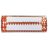Premium quality orange samosa lace for decoration,budget friendly lace, and large scale manufacture in surat.
