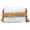 High quality orange patola print frill lace for radha krishna dress,budget friendly lace, and authorized manufacture in surat.