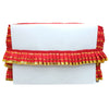 New arrival red sequins gota patti frill lace for handicraft,budget friendly lace,large scale wholesaler in surat.