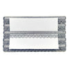 Decorative clutch with lace detailing on a white background