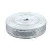 Roll of Silver fabric on a white background