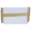 Gold glittery ribbon on a white background