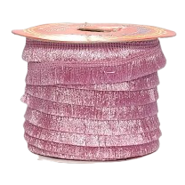 Baby Pink Fringe Trim Tassel Lace border Saree Dress Only At Woven Lace & Border Reatilers and Manufactures In Surat