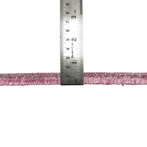 Baby Pink Jhalar Lace For Fashion Accessories and Saree Dress Only At Woven Lace & Border Reatilers and Manufactures In Surat