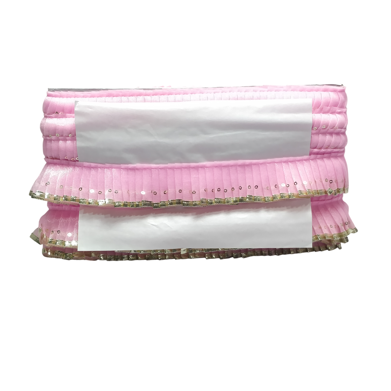 Hot Pink Golden Gota Frill Lace For Poshak Decoration Only At Woven Lace & Border Reatilers and Manufactures In Surat