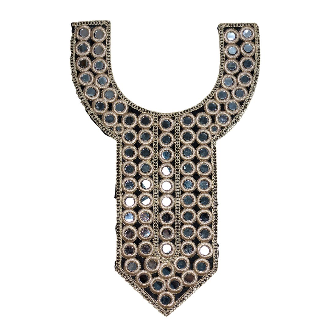 Black Mirror Kurti Neck Design Only At Woven Lace & Border Wholsaler and Manufactures In Surat