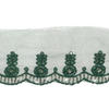 Bottle Green Embroidered Organza Lace For Dresses Decoration Only At Woven Lace & Border Reatilers and Manufactures In Surat
