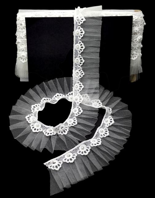 Lace music note design on a black background