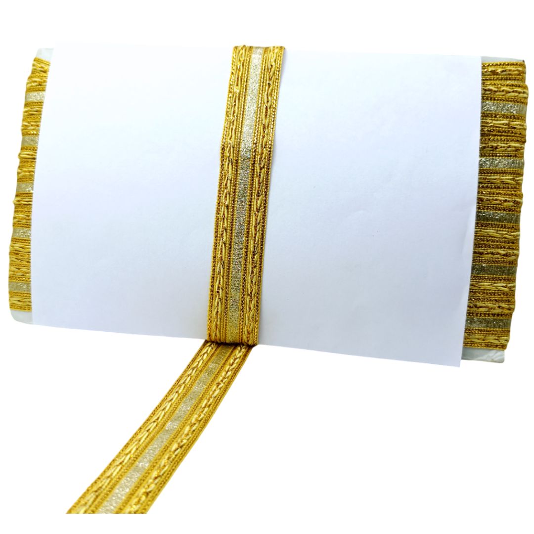 Gold bangles on a white background