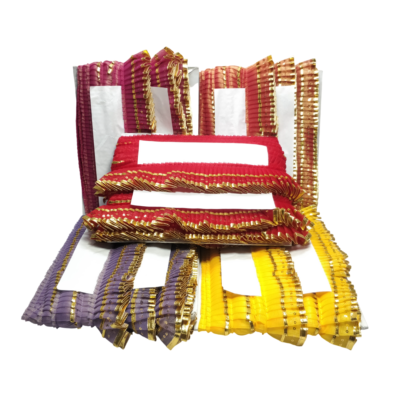 All Colors Golden Gota Frill Lace Border For Ghagra Only At Woven Lace & Border Reatilers and Manufactures In Surat