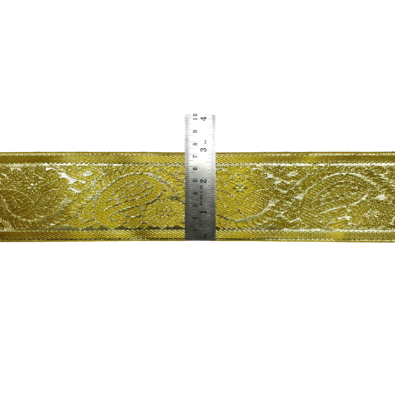 Golden Metallic Lace Trim from Woven Lace & Border Manufactures Surat