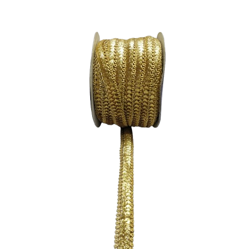 Golden With Golden Sequins Lace For Fashion Accessories and Saree Dress Only At Woven Lace & Border Reatilers and Manufactures In Surat