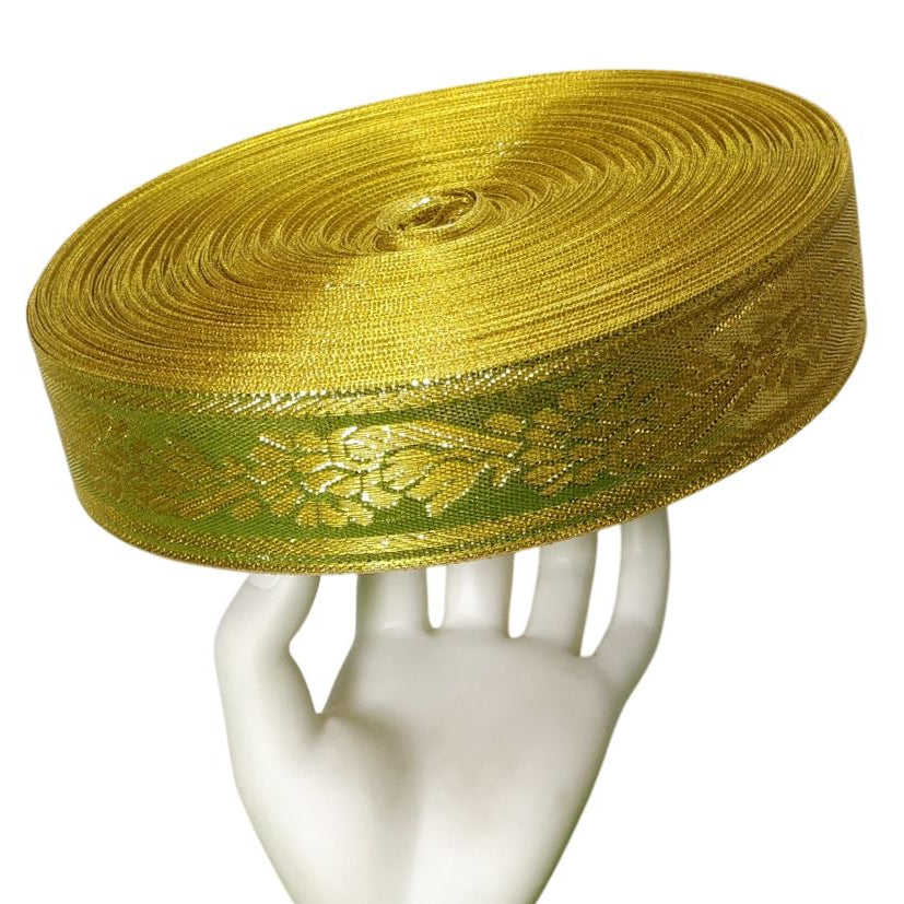 Golden Zari Lace For Assan Only At Woven Lace & Border Reatilers and Manufactures In Surat