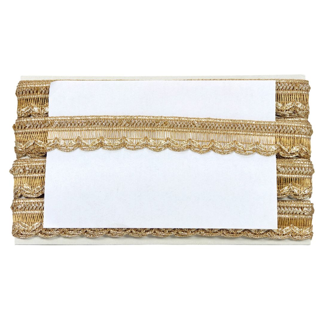 Gold-framed mirror with white mat and glass on a white background