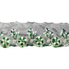 Green Embroidered Organza Lace Border For Gowns Decoration Only At Woven Lace & Border Reatilers and Manufactures In Surat
