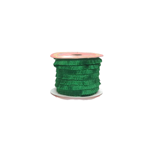 Green Fringe Trim Tassel Lace border Saree Dress Only At Woven Lace & Border Reatilers and Manufactures In Surat