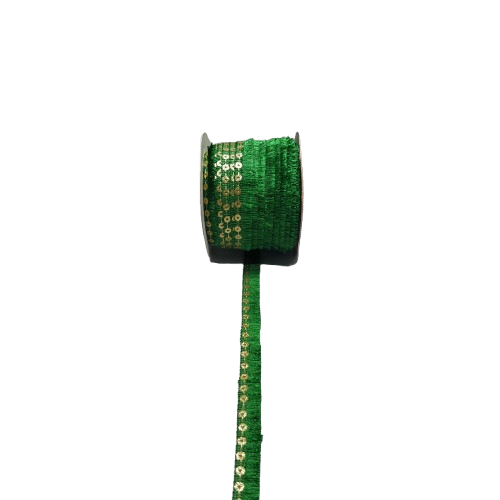 Green Jhalar Lace For Fashion Accessories and Saree Dress Only At Woven Lace & Border Reatilers and Manufactures In Surat