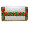 Green Orange Zari Sequins Lace For Dupatta Only At Woven Lace & Border Reatilers and Manufactures In Surat