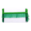 Green brush with bristle head and handle on a white background