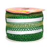 Green decorative fabric border Saree Dress Only At Woven Lace & Border Reatilers and Manufactures In Surat