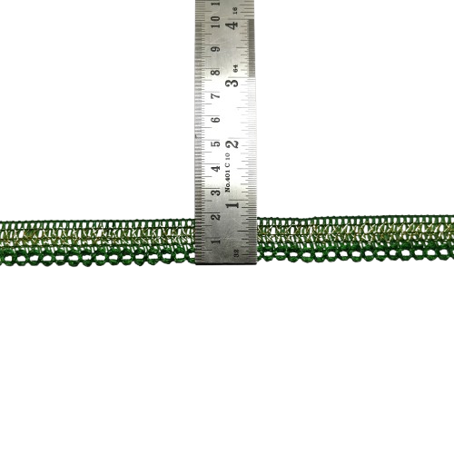 Green decorative fabric border Saree Dress Only At Woven Lace & Border Reatilers and Manufactures In Surat