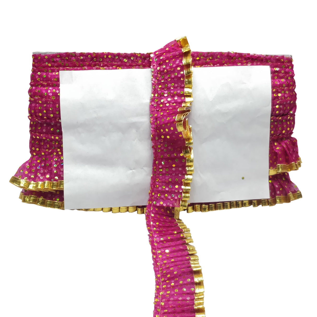 Hot Pink Frill Lace For Ladoo Gopal Only At Woven Lace & Border Reatilers and Manufactures In Surat