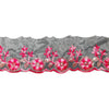 Hot Pink Embroidered Organza Lace Border For Gowns Decoration Only At Woven Lace & Border Reatilers and Manufactures In Surat