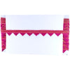 Decorative border with pink and gold pattern on a white background