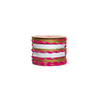 Hot Pink Golden Zari Lace border Saree Dress Only At Woven Lace & Border Reatilers and Manufactures In Surat