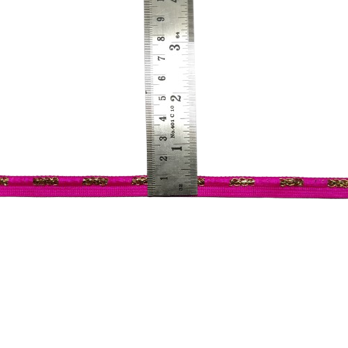 Kurlz 1/2 inch Designer Audi Ringed Piping for Lace Boutique Dresses, Bridal Dupatta, Blouses, DIY Crafts, Garment Edgings | Size: 20 yards