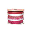 Hot Pink decorative fabric border Saree Dress Only At Woven Lace & Border Reatilers and Manufactures In Surat