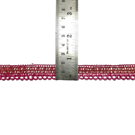 Hot Pink decorative fabric border Saree Dress Only At Woven Lace & Border Reatilers and Manufactures In Surat