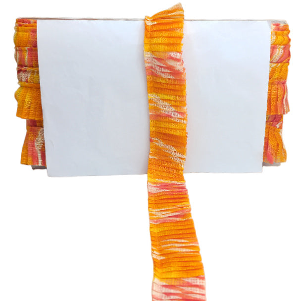 Kurlz Exclusive Kota Super Net Doria Lehriya Print Frill For Ladoo Gopal Poshak, Saree, Lehenga, Dupatta, DIY Art & Craft | Size: 9 Yards