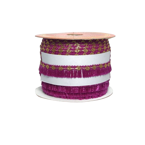 Lavender Jhalar Lace For Fashion Accessories and Saree Dress Only At Woven Lace & Border Reatilers and Manufactures In Surat