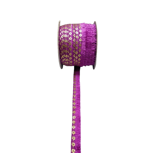 Lavender Jhalar Lace For Fashion Accessories and Saree Dress Only At Woven Lace & Border Reatilers and Manufactures In Surat