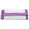 Purple polka dot headband on a white background