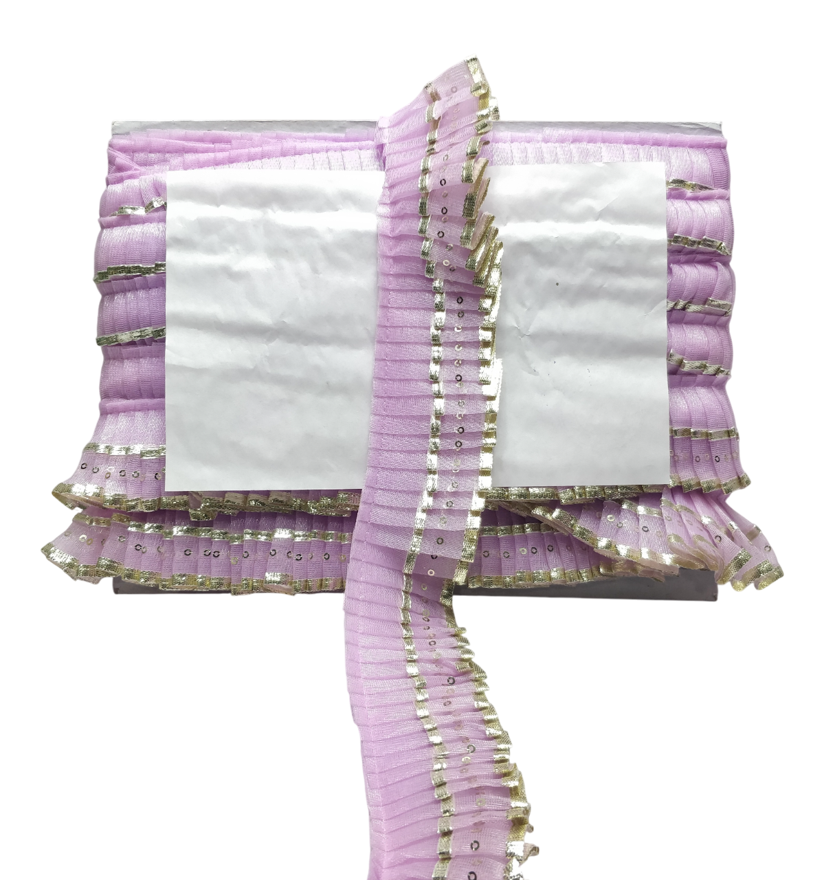 Lavender Silver Gota Frill Lace Border For Ghagra Only At Woven Lace & Border Reatilers and Manufactures In Surat