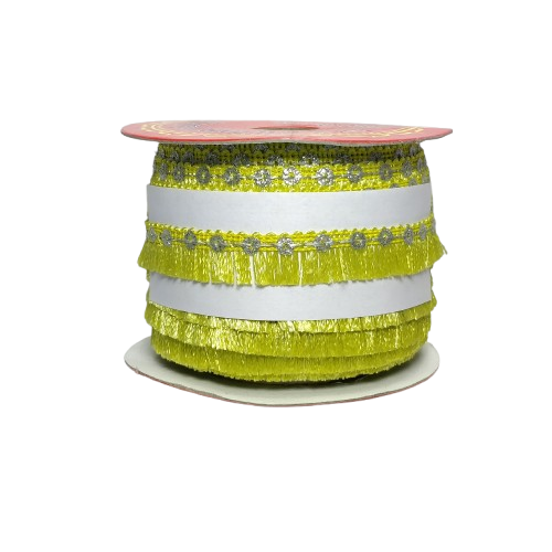 Lemon Jhalar Lace For Fashion Accessories and Saree Dress Only At Woven Lace & Border Reatilers and Manufactures In Surat