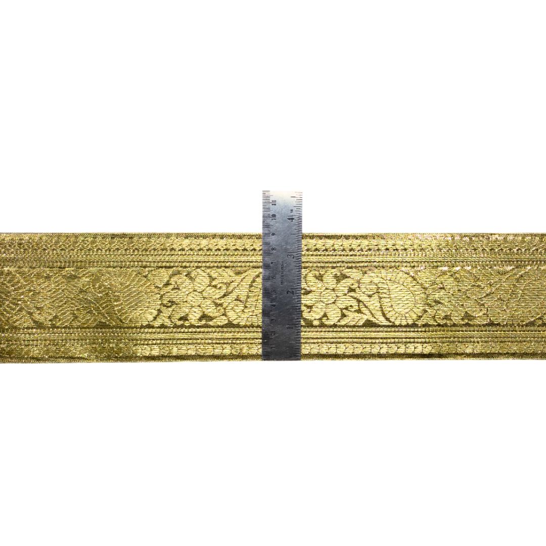 Light Gold Zari Lace For Saree And Dress Decoration Only At Woven Lace & Border Reatilers and Manufactures In Surat