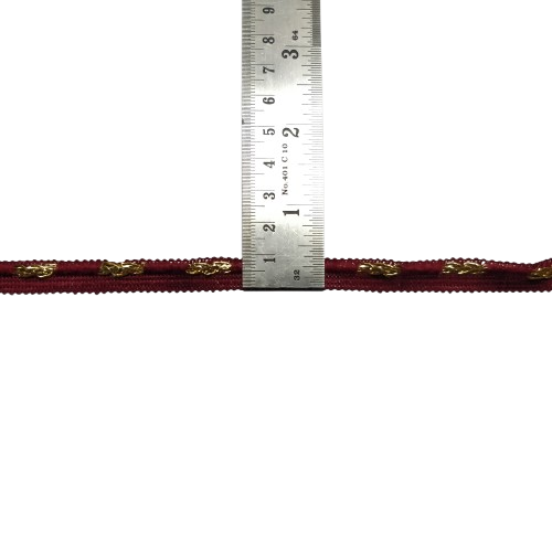 Kurlz 1/2 inch Designer Audi Ringed Piping for Lace Boutique Dresses, Bridal Dupatta, Blouses, DIY Crafts, Garment Edgings | Size: 20 yards