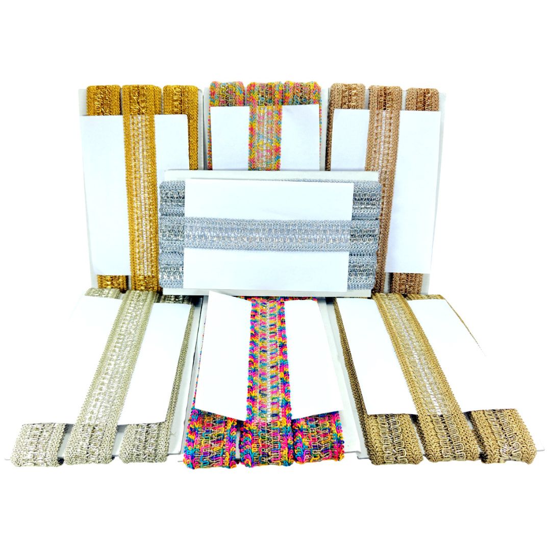 Colorful woven chair with a white background