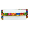 Colorful decorative valance on a white background