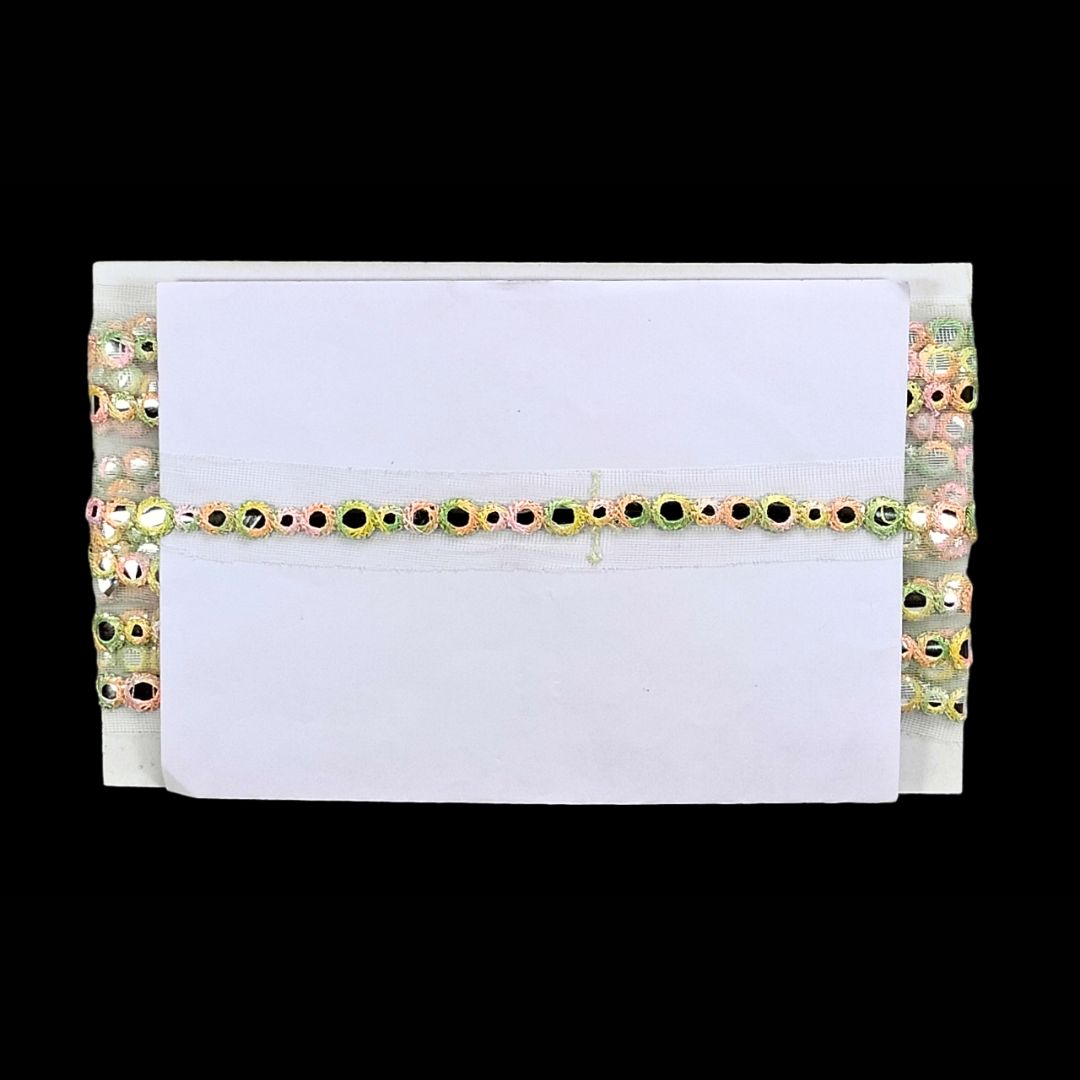 White card with decorative border on a white background
